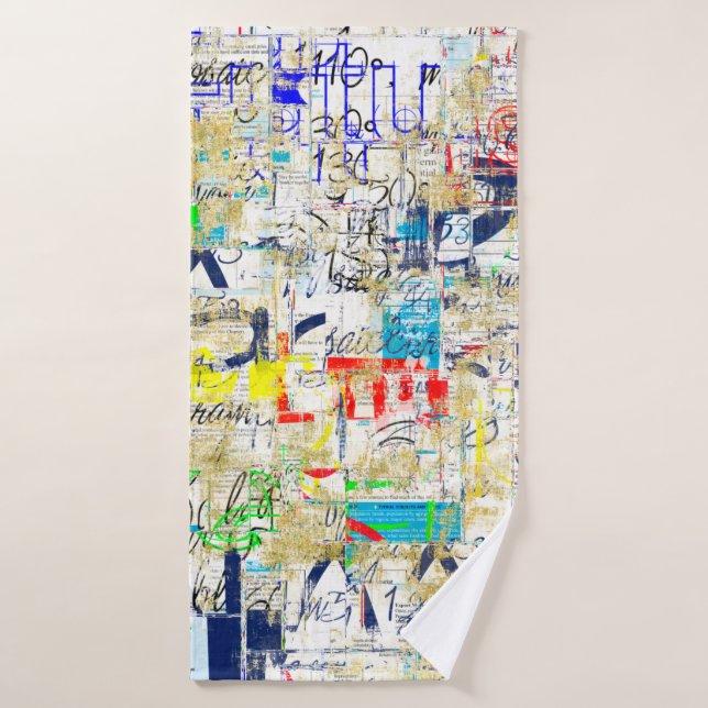 Graffiti street wall. Grunge wallart,street,backgr Bath Towel (Bath Towel)