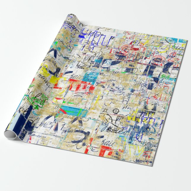 Graffiti street wall. Grunge wallart,street,backgr Wrapping Paper (Unrolled)