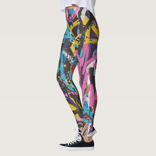 Graffiti street wear leggings (Left)