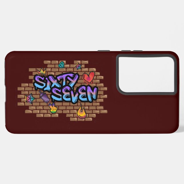 Graffiti Style 67 Samsung Galaxy S21+ Case (Back Horizontal)