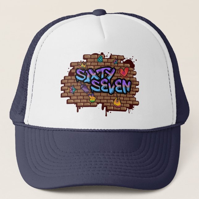 Graffiti Style 67 Trucker Hat (Front)