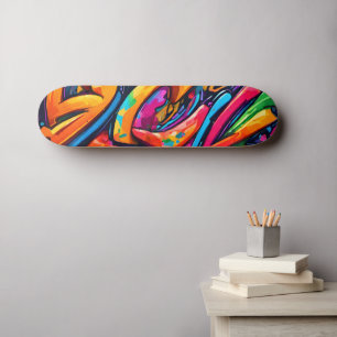 Graffiti Style Abstract Art  Skateboard