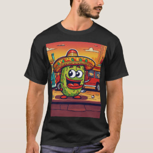 Graffiti-Style AI Illustration: Cheerful Mexican T-Shirt