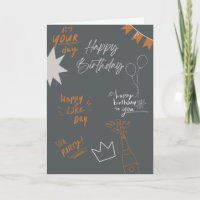 Graffiti style Birthday Card