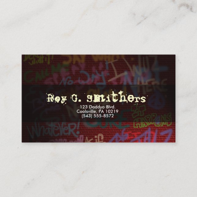 Graffiti Style Business Card (Front)