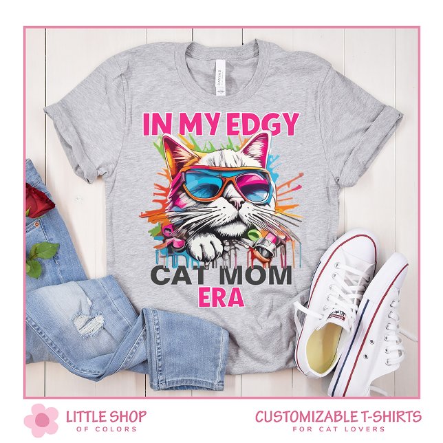 Graffiti Style Cat Mum Customisable T-Shirt (Creator Uploaded)