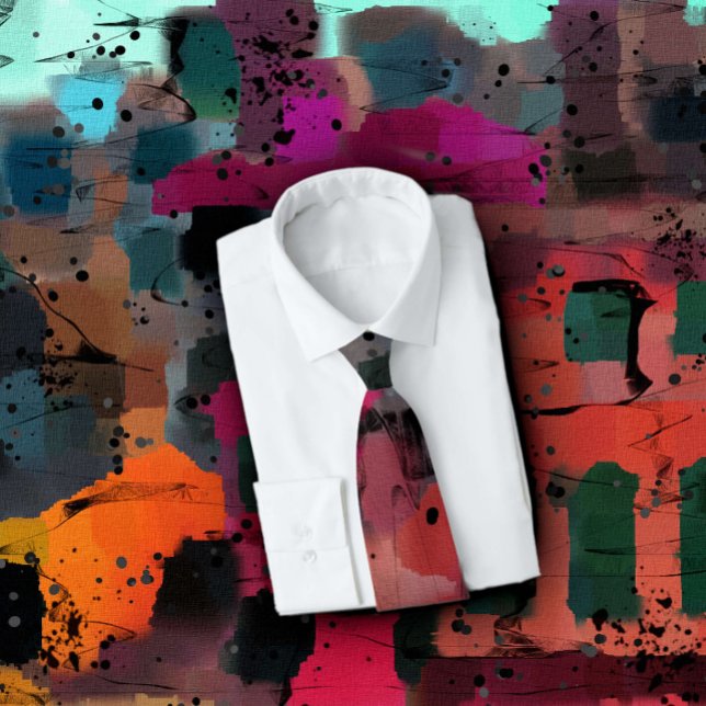 Graffiti Style Colorful Abstract Art Tie (Creator Uploaded)