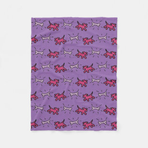 Graffiti style Dogs and Bones Dog Blanket 1