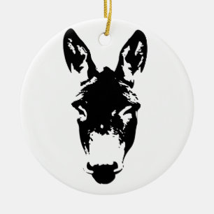Graffiti Style Donkey or Mule Street Art Drawing Ceramic Tree Decoration