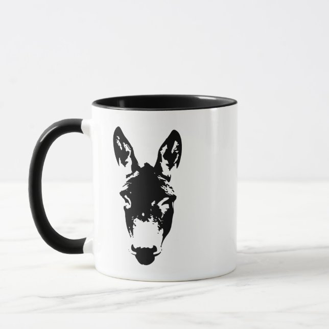 Graffiti Style Donkey or Mule Street Art Drawing Mug (Left)