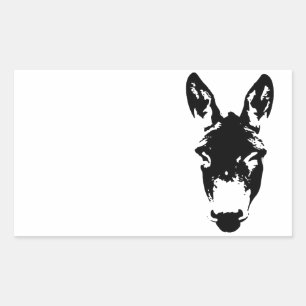 Graffiti Style Donkey or Mule Street Art Drawing Rectangular Sticker