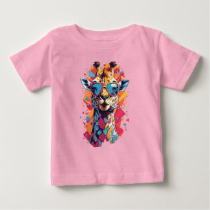 Graffiti Style Giraffe Portrait-58567 Baby T-Shirt