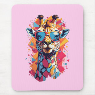 Graffiti Style Giraffe Portrait-58567 Mouse Mat