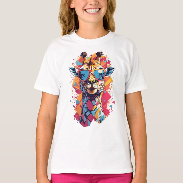 Graffiti Style Giraffe Portrait-58567 T-Shirt (Front)