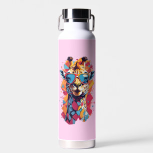 Graffiti Style Giraffe Portrait-58567 Water Bottle