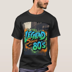 Graffiti-Style "Legend Since 80's" Mens Tshirt