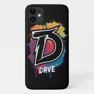 Graffiti Style Letter "D" Monogrammed Customisable iPhone 11 Case