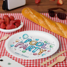 Graffiti Style lettering and Balloons I Pool Party