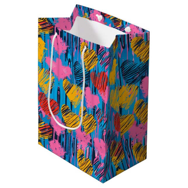 Graffiti Style Love Gift Bag (Front Angled)