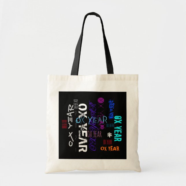 Graffiti style Repeating Ox Year 2021 BTB Tote Bag (Front)
