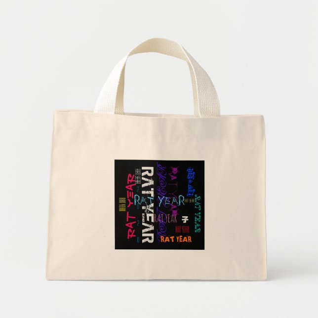 Graffiti style Repeating Rat Year 2020 G Tote Bag (Front)