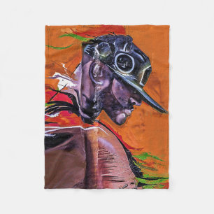 Graffiti Style Skateboarder Guy Fleece Blanket