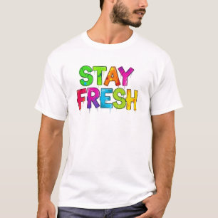 Graffiti style typography 'STAY FRESH', spray pain T-Shirt