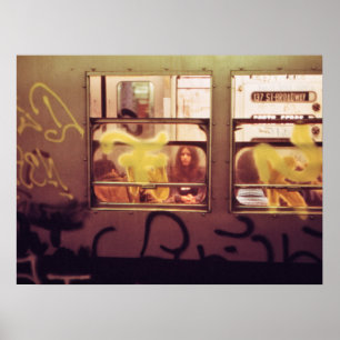 Graffiti Subway Car, 1972 Poster