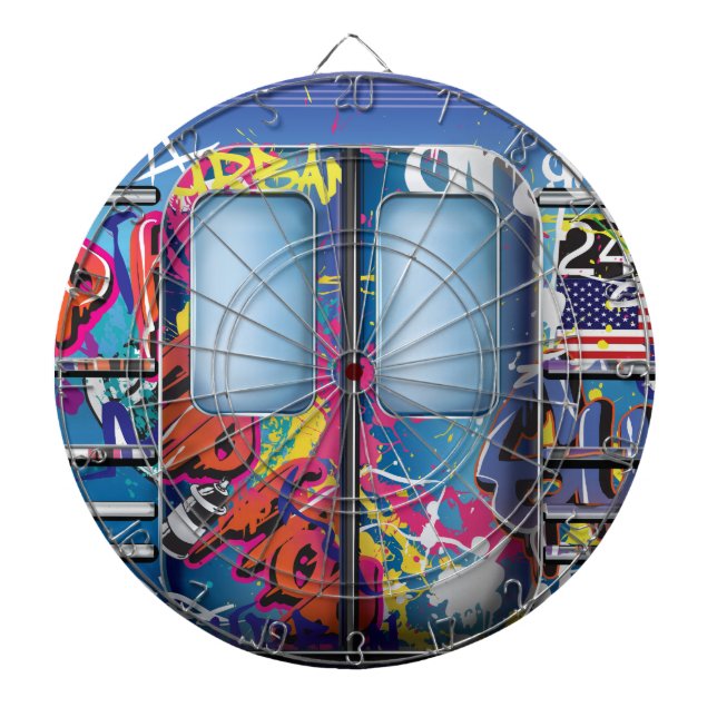Graffiti Subway Train. Dartboard (Front)