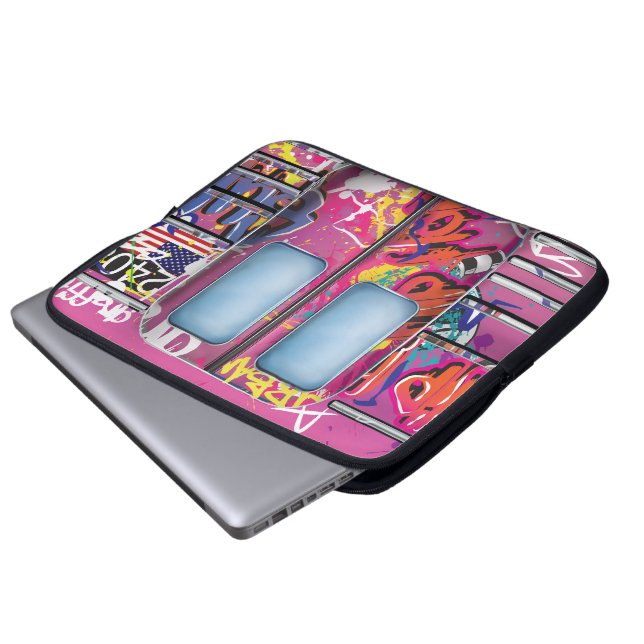 Graffiti Subway Train Laptop Sleeve (Front Bottom)