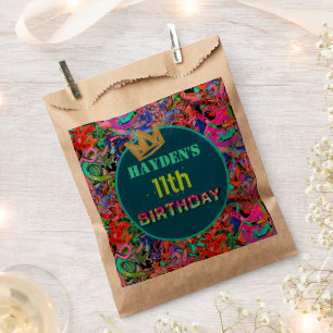 Graffiti theme birthday favour bags