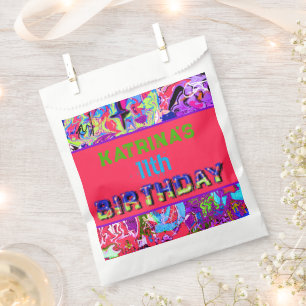 Graffiti theme birthday favour bags