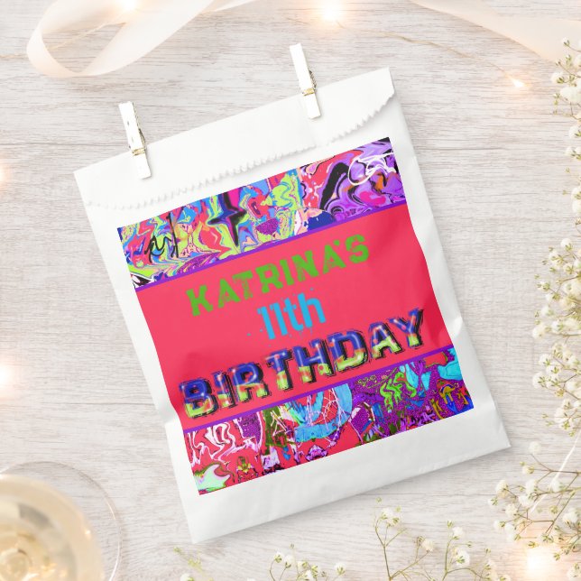 Graffiti theme birthday  favour bags (Clipped)