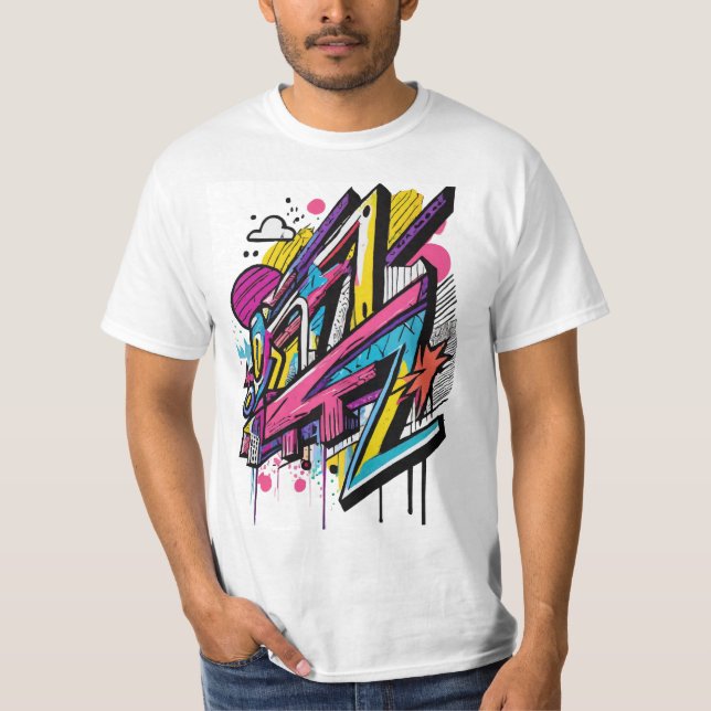 Graffiti Threads: Urban Style Statements T-Shirt (Front)