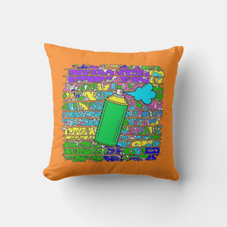 Graffiti throw pillow
