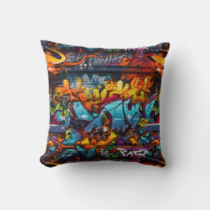 Graffiti Throw Pillow