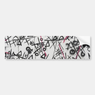 Graffiti Tic Tac Toe Bumper Sticker