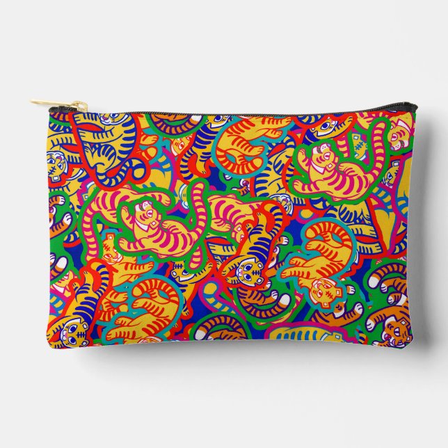 Graffiti Tiger Memphis Global Village Coffehouse Accessory Pouch (Front)