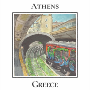 Graffiti Train, Monastiraki, Athens, Greece