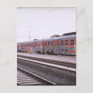 graffiti train postcard