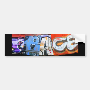 Graffiti Trains Peace Bumper Sticker
