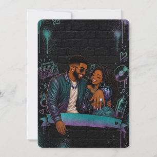 Graffiti True Love Wedding Invite