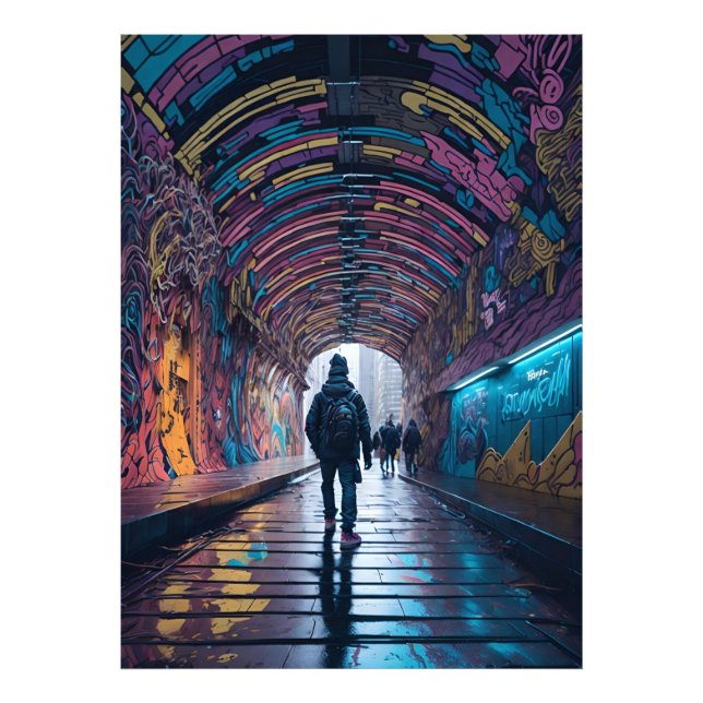 Graffiti Tunnel Of Art Photo Print (Front)