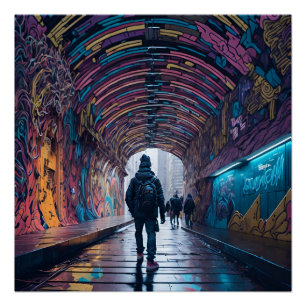 Graffiti Tunnel Of Art Poster