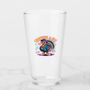 Graffiti Turkey Vibes � Thankful & Fly Cartoon Art Glass