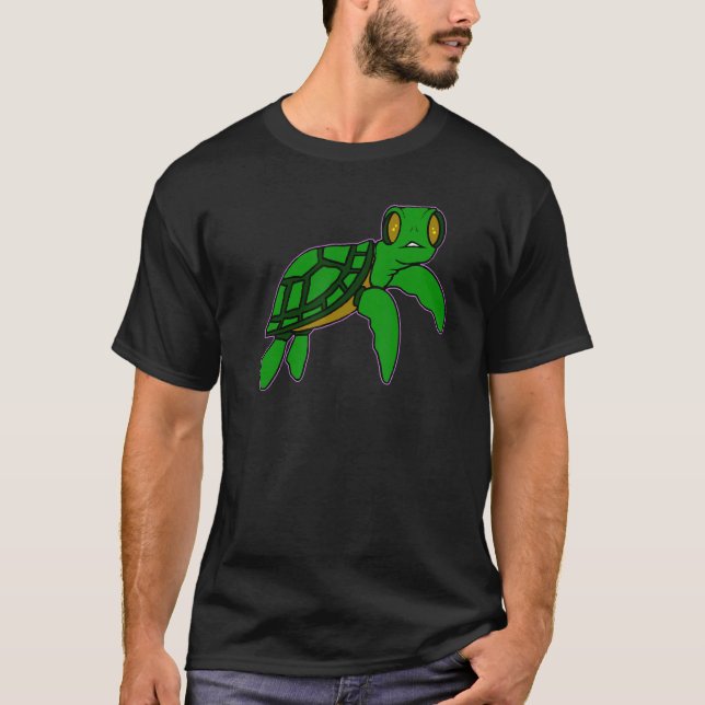 Graffiti Turtle Tortoise Cute Graffiti Turtle Graf T-Shirt (Front)