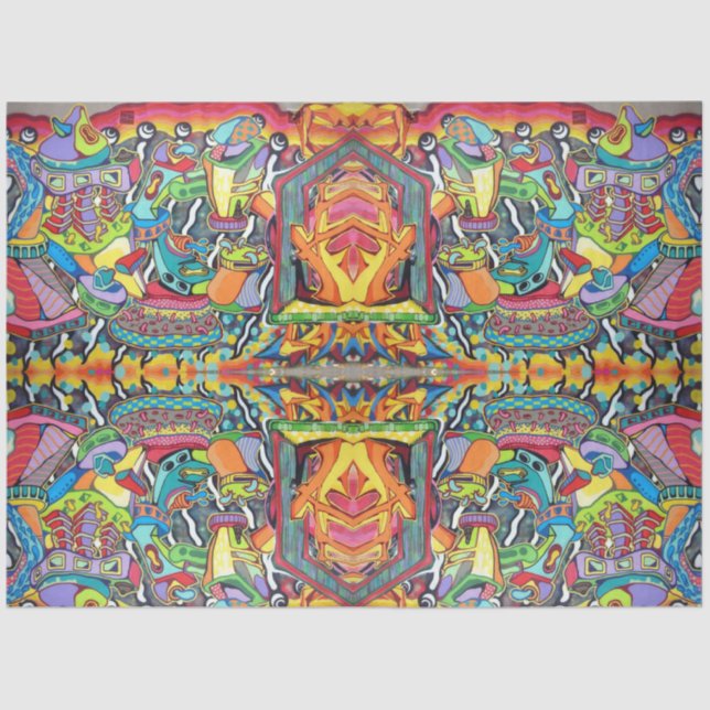 Graffiti Urban 28 Decoupage Mirrored Tissue Paper (Front)