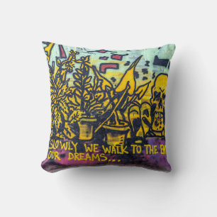 Graffiti Urban Street Art Abstract Cushion