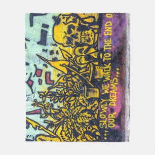 Graffiti Urban Street Art Abstract Fleece Blanket