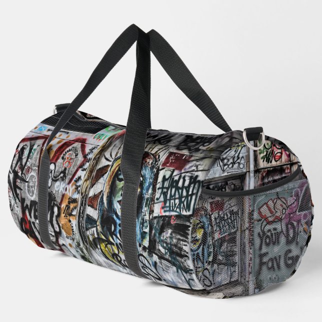 Graffiti Urban Street Cool Grunge Modern Unique Duffle Bag (Right Corner)